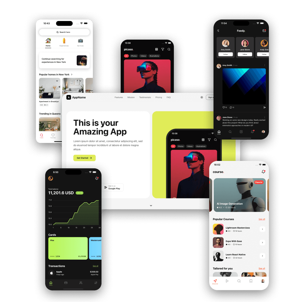 Landy Landing Page Template Components