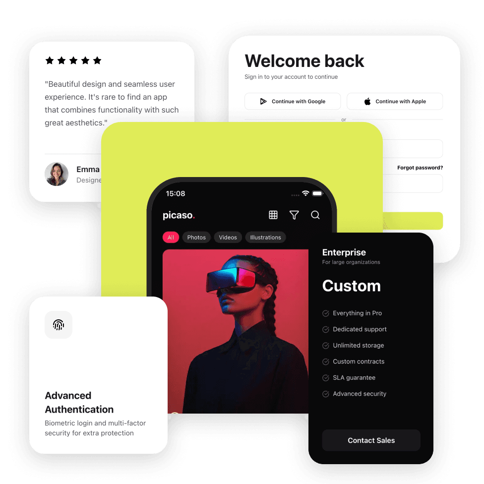 Landy Landing Page Template Components