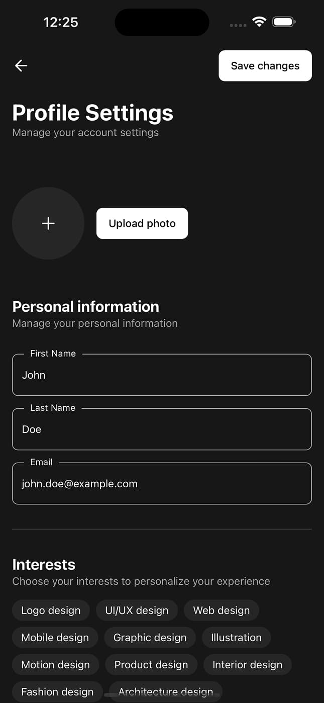 Profile Settings