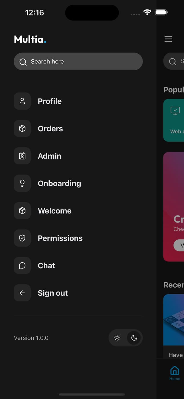 Sidebar Navigation