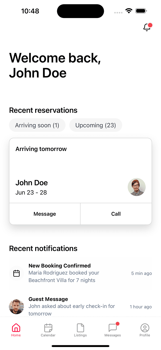 Host Dashboard