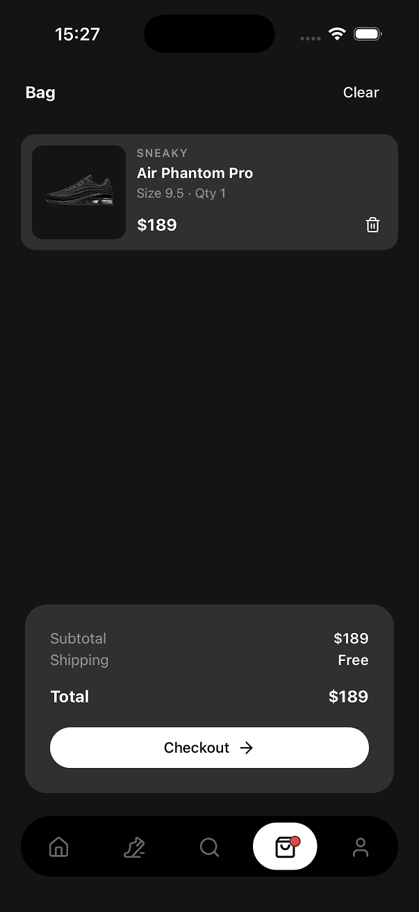 Dark Mode Cart