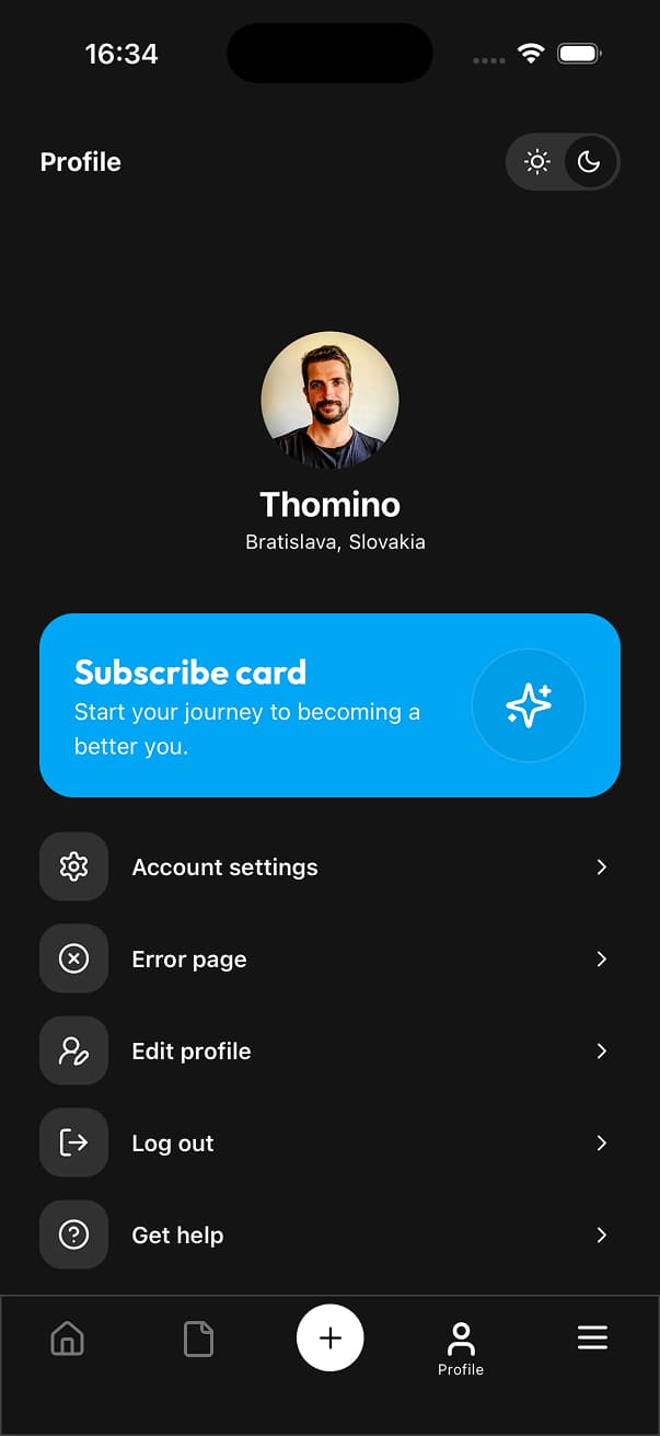 Uniwind Starter Dark Screen 3