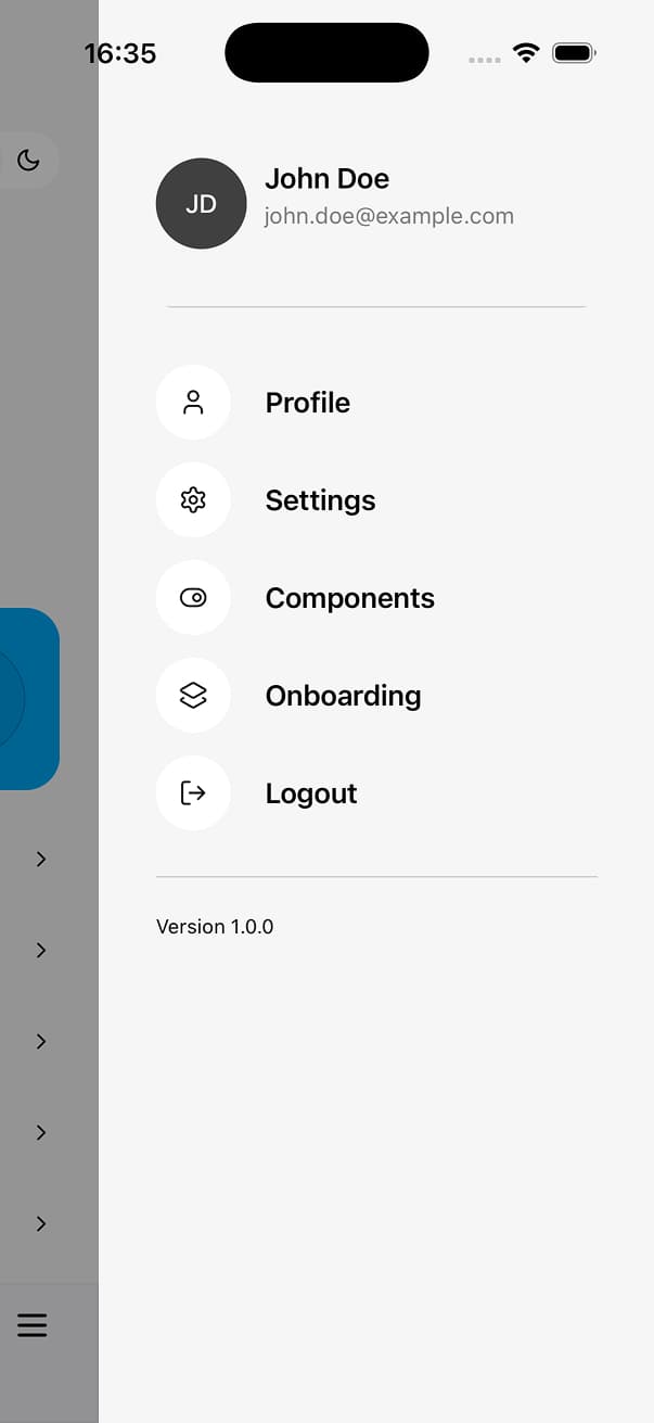 Uniwind Starter Light Screen 4