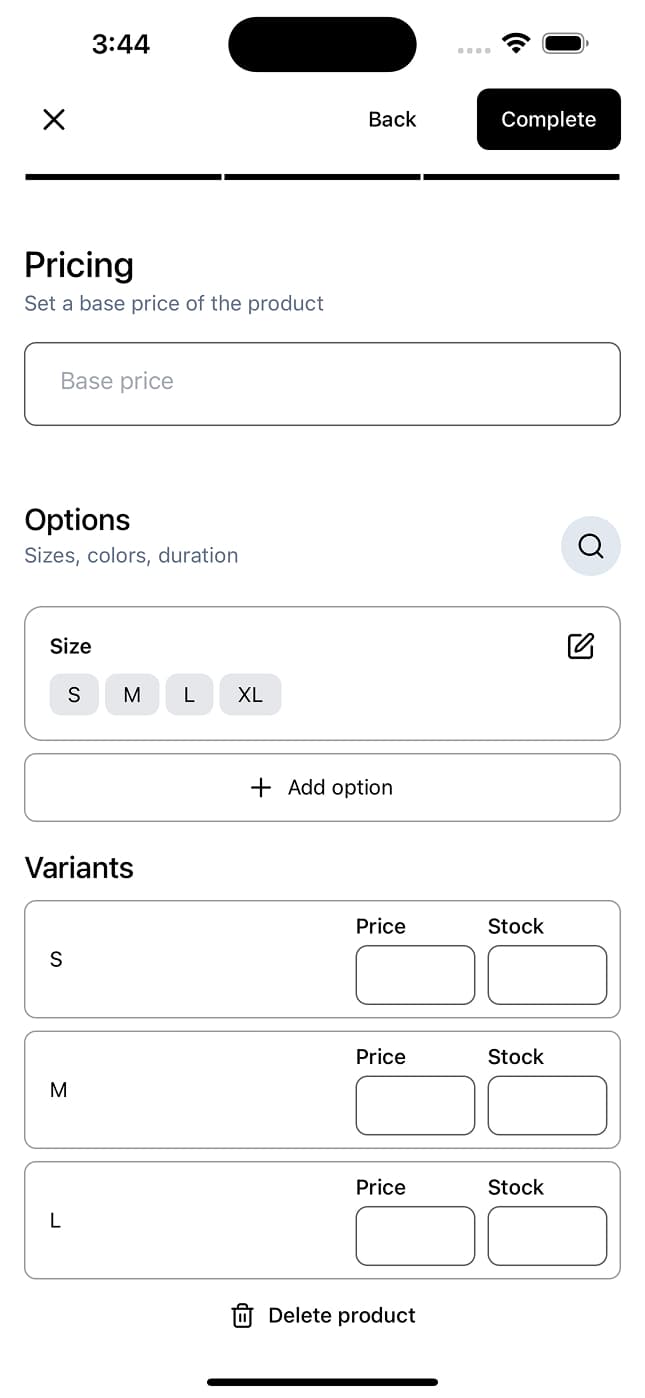 Add Product Step 5