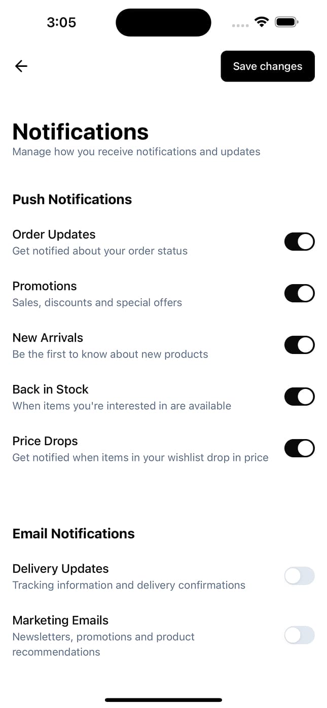 Profile Notifications