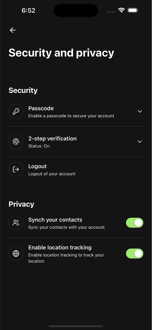 Privacy Settings