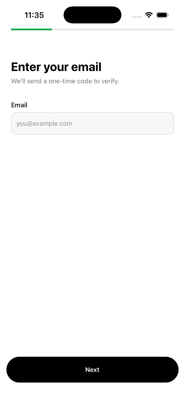 Sign Up Email