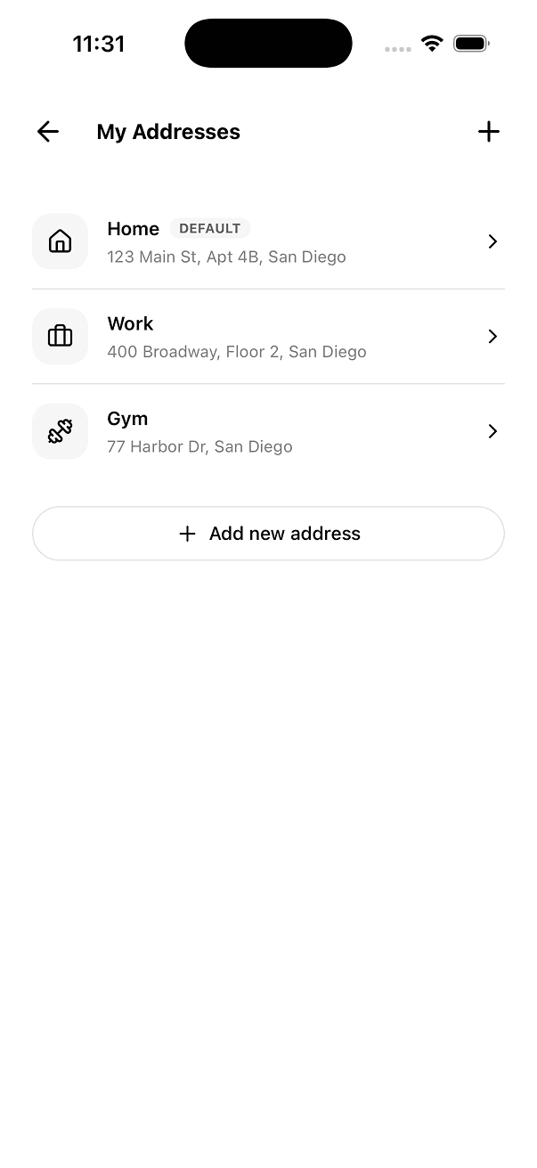 Addresses