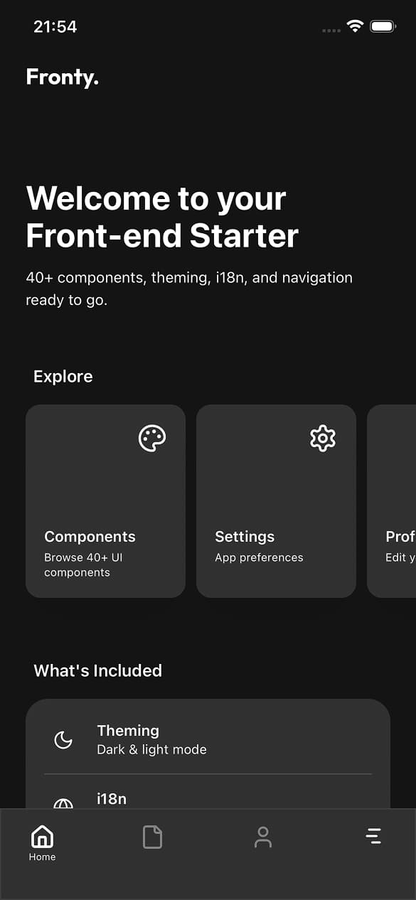 Fronty Dark Screen 1