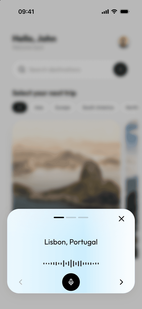 Strider AI planner with a destination entered