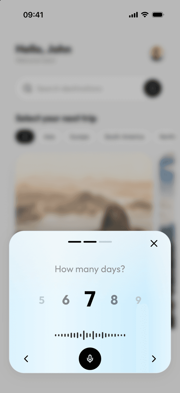 Strider AI planner days wheel picker