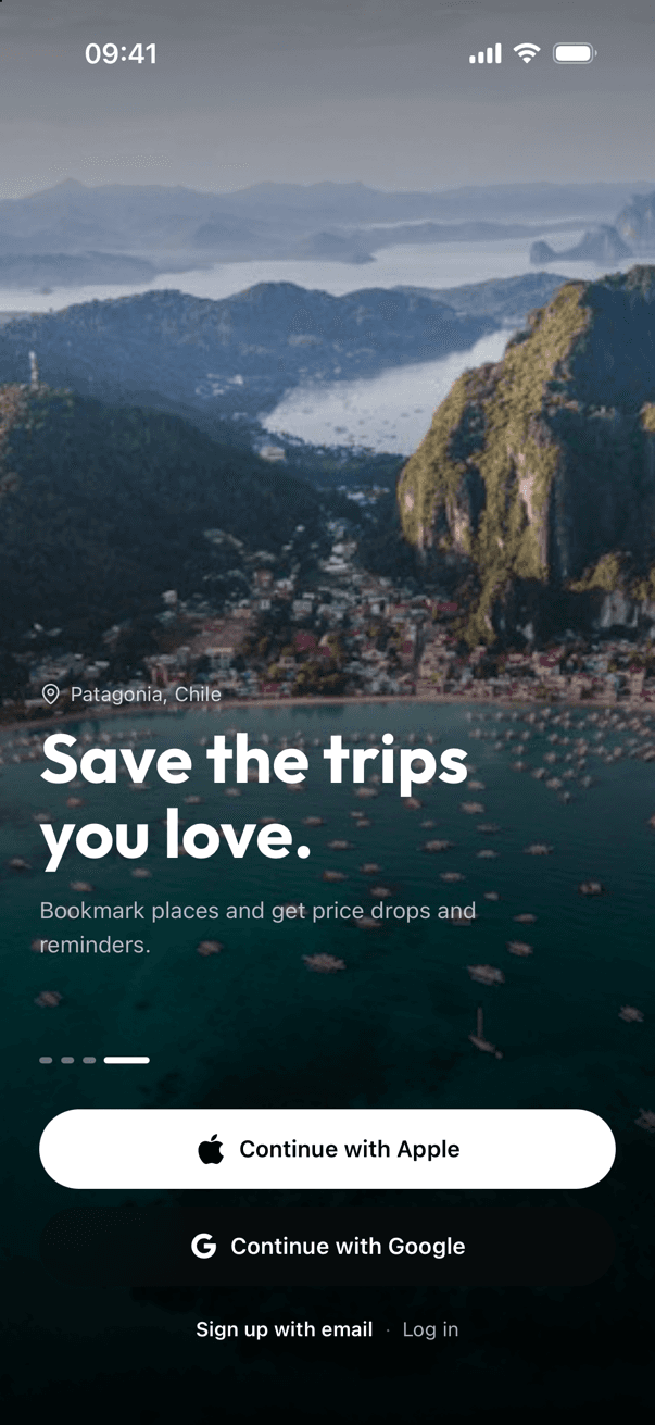 Strider welcome slide — save the trips you love