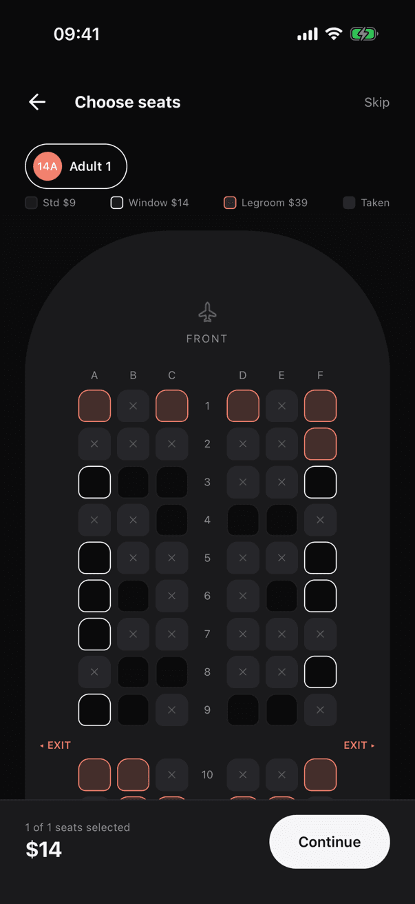 UniFlight dark mode screen 4