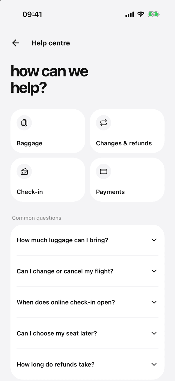 UniFlight account and settings screen 4