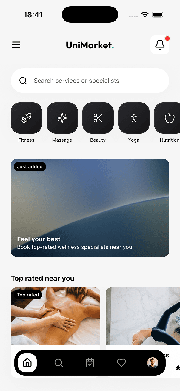 UniMarket home