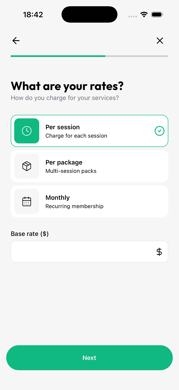UniMarket onboarding and auth screen 6