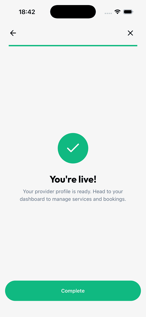 UniMarket onboarding and auth screen 8
