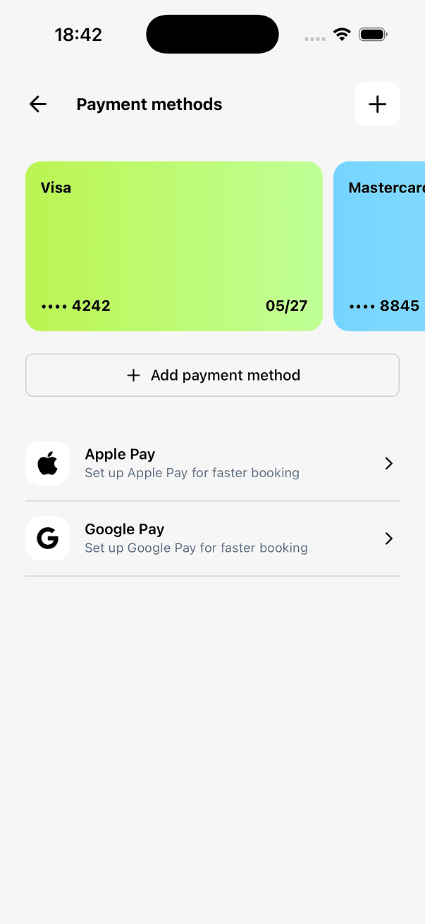 UniMarket account and settings screen 2